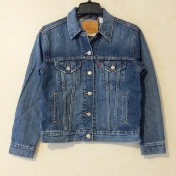 Levi's Ex-Boyfriend Trucker Jacket Denim Jean Coat 90s 80s Y2K - Picture 4 of 10
